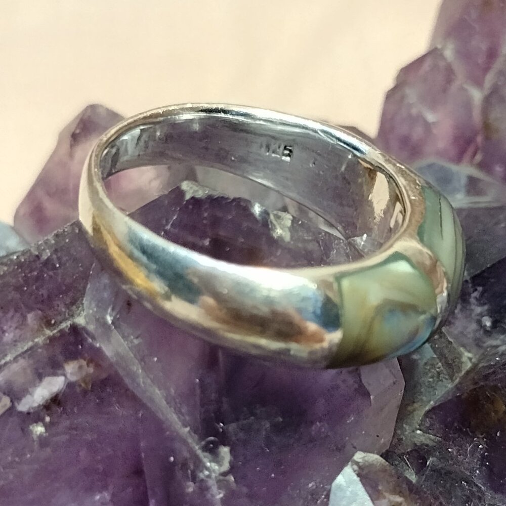 Abalone Sterling Silver Ring - image 7